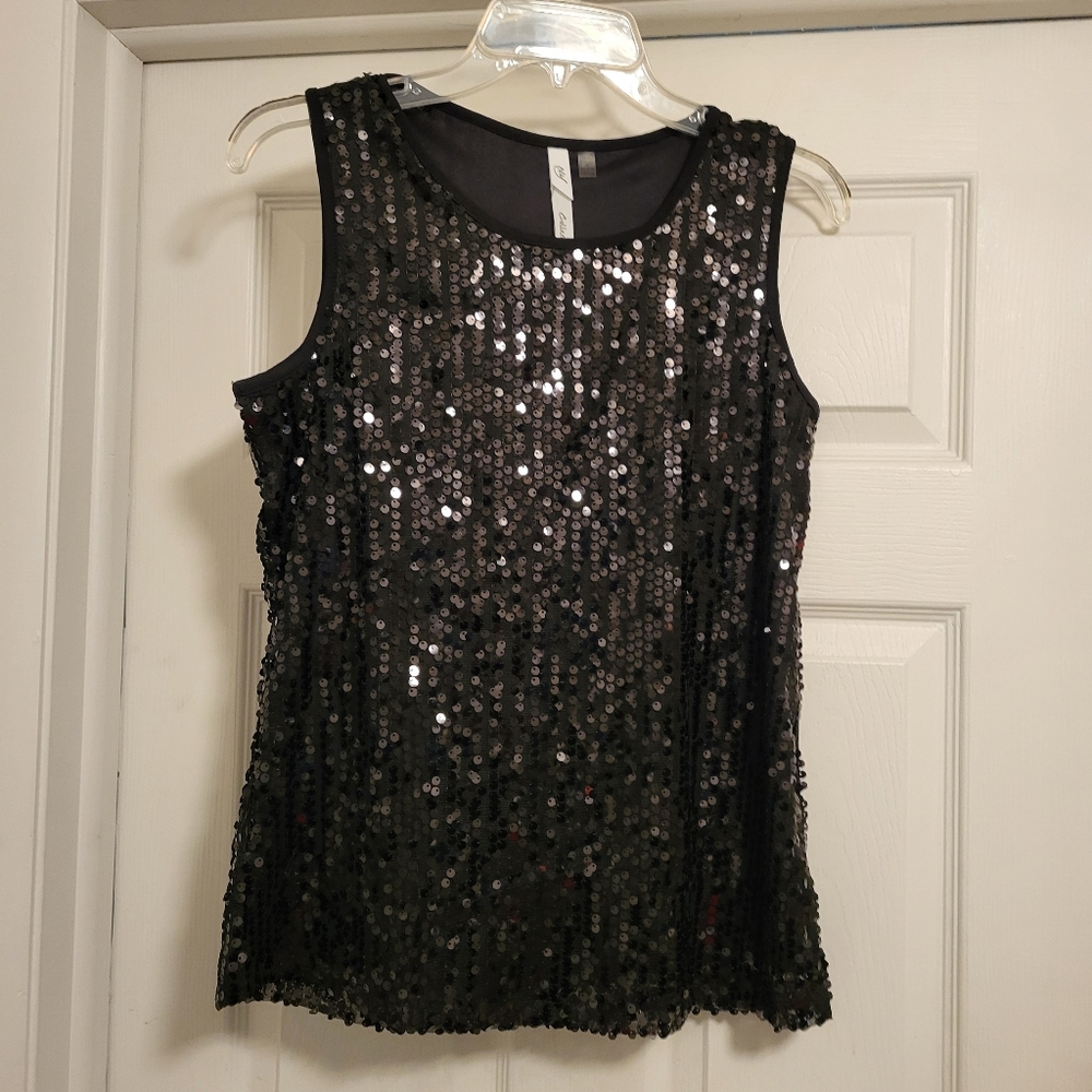 NY collection, Black sequence top ladies